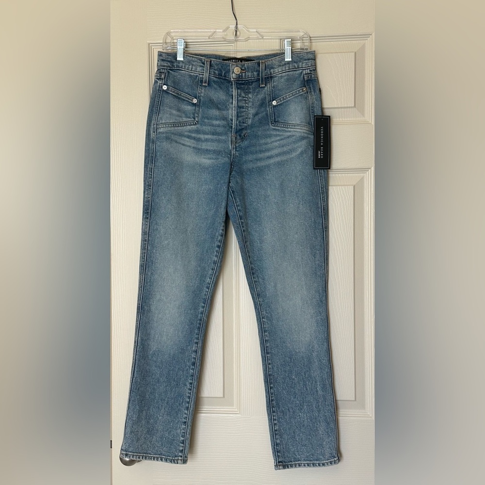 Veronica Beard Ryleigh Slim Straight with Yoke Jeans – Size 28/6 (NWT)